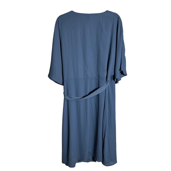 STANDARDS & PRACTICES NWT $88 Slate Blue Wrap Dress Size 1X - Picture 6 of 12